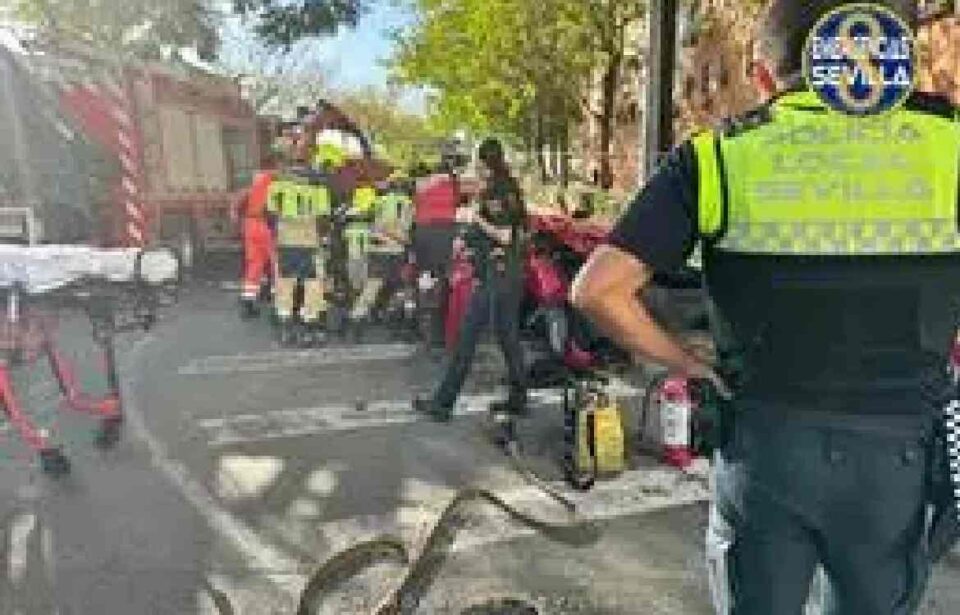 Hombre aparatoso accidente