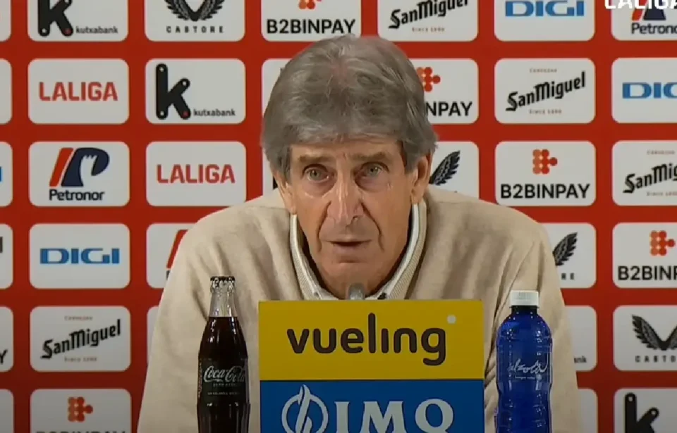 Manuel Pellegrini compareció en la rueda de prensa posterior al empate entre Real Betis y Athletic Club.