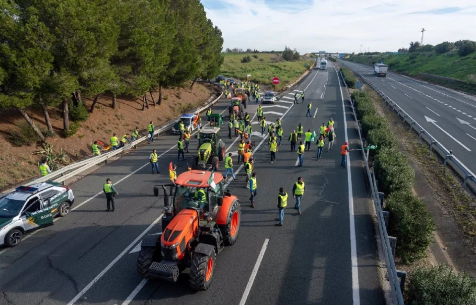 agricultores movilizan contra Mercosur